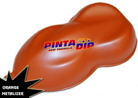 Spray Pinta Dip Laranja Metalizado